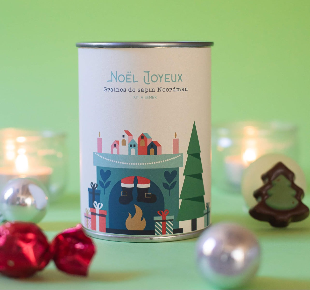 Copie de Kit à semer "Noël Joyeux (gâteau)" Fabriqué en France MauvaisesGraines