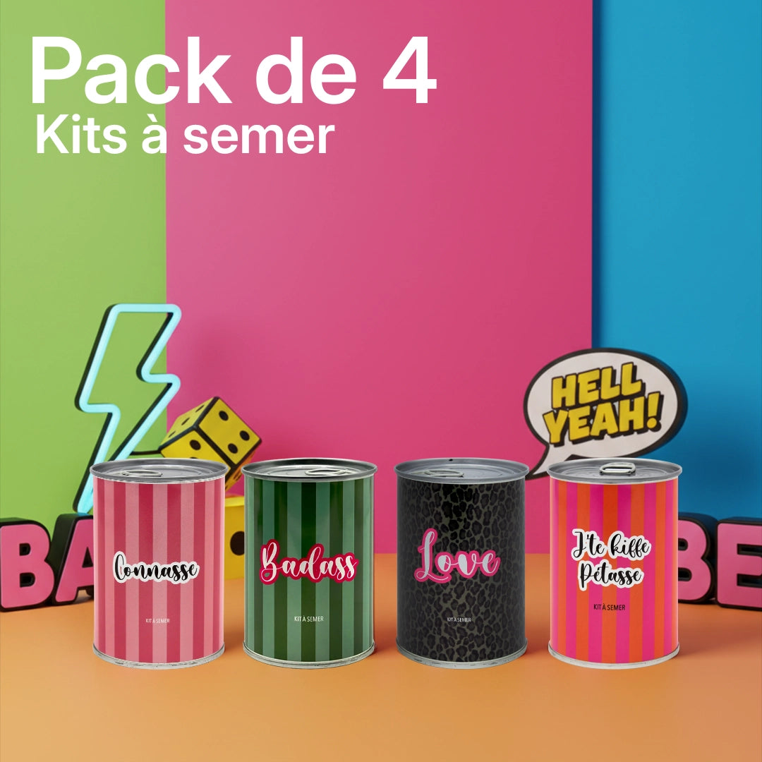 Pack de 4 kits à semer "Énervé"