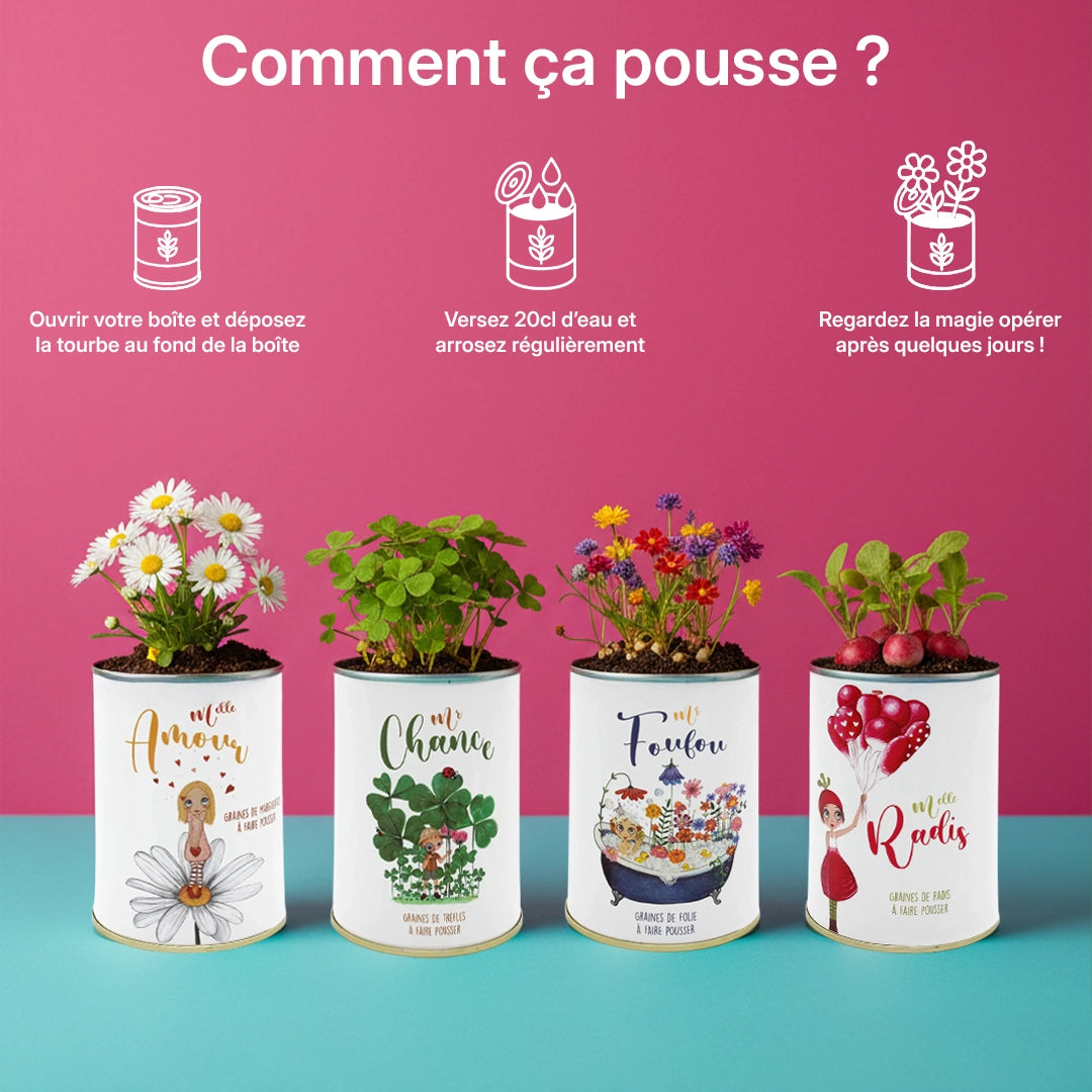 Pack de 4 kits à semer "Enfant"