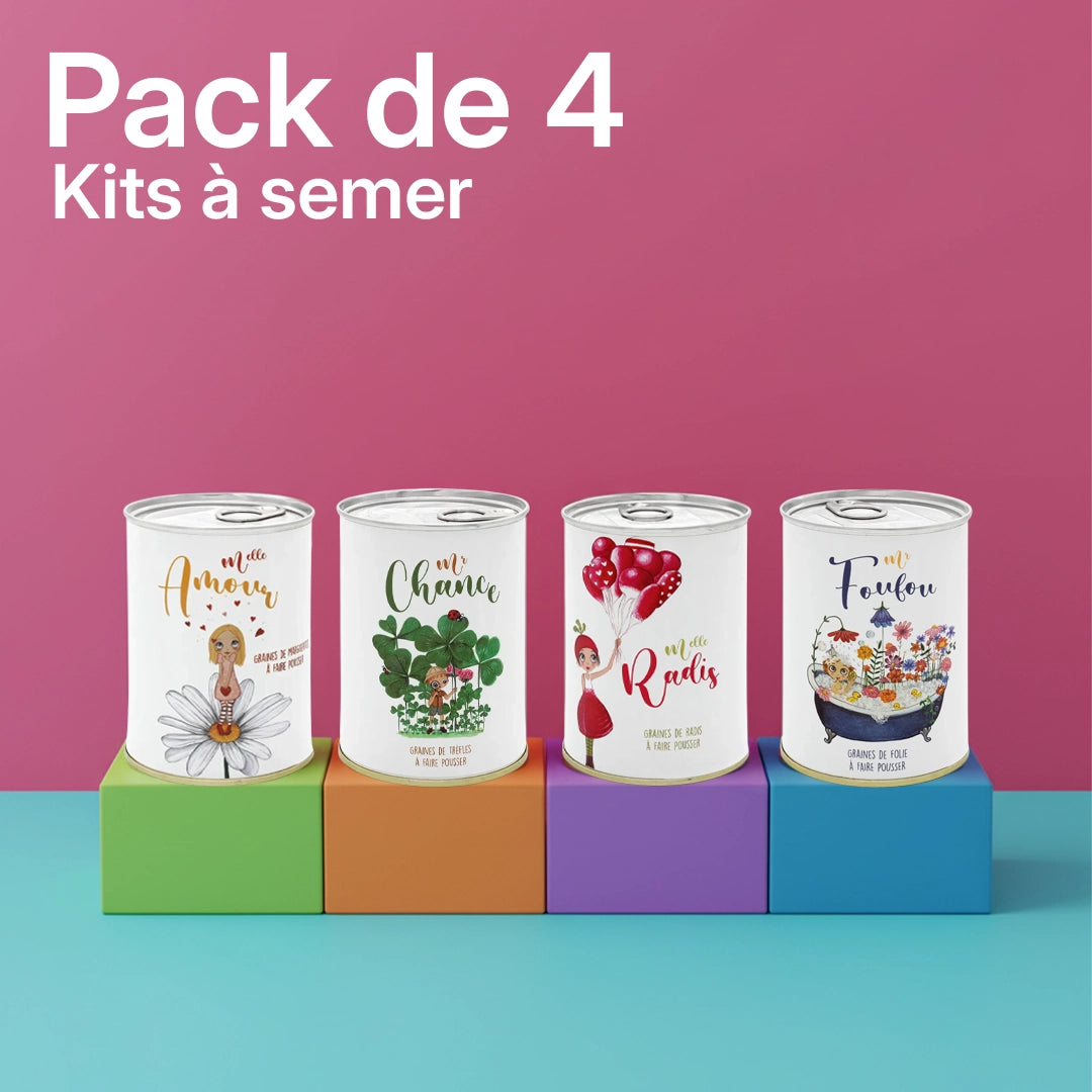 Pack de 4 kits à semer "Enfant"