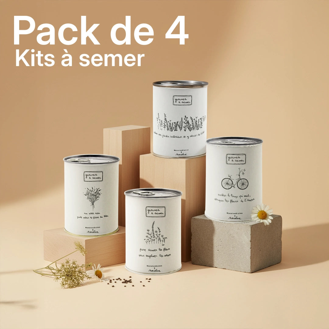 Pack de 4 Kits à semer en collab avec Narrature