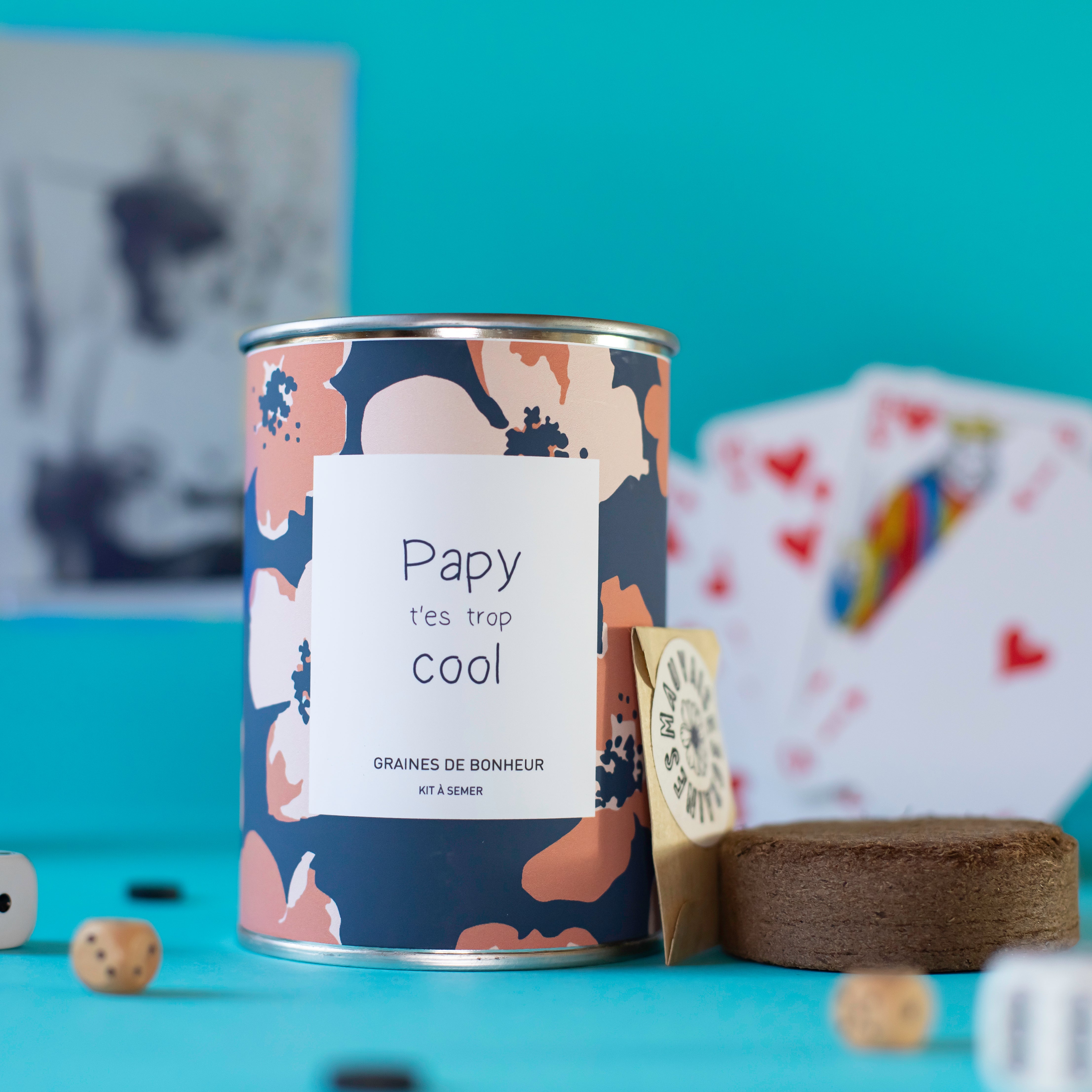 Kit à semer "Papy t'es trop cool" fabriqué en France