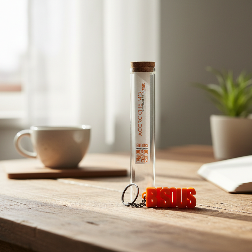 Porte-clés à message – BISOUS