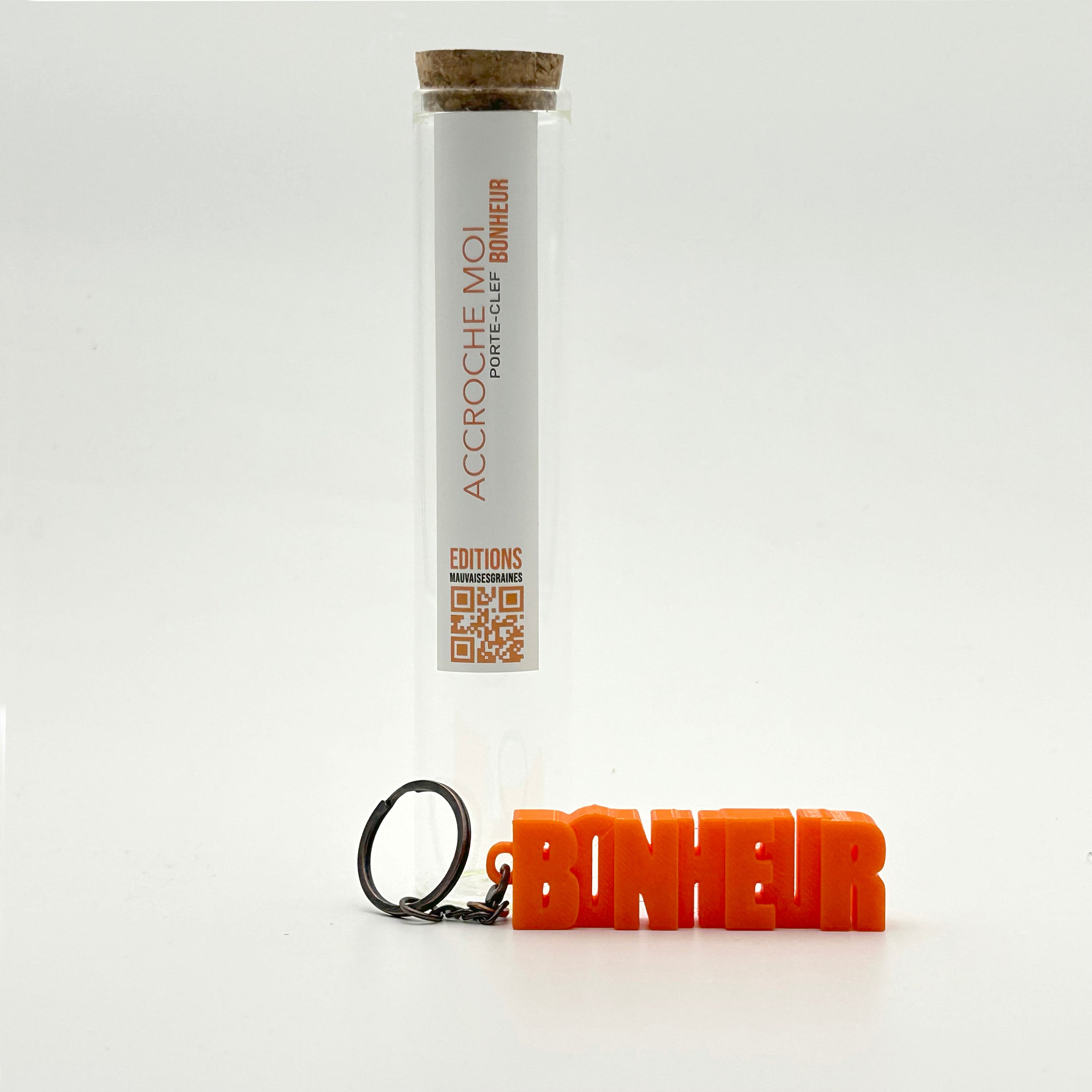 Porte-clés à message – BONHEUR