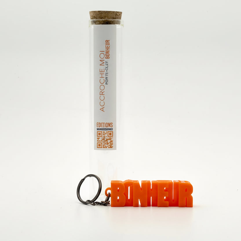 Porte-clés à message – BONHEUR