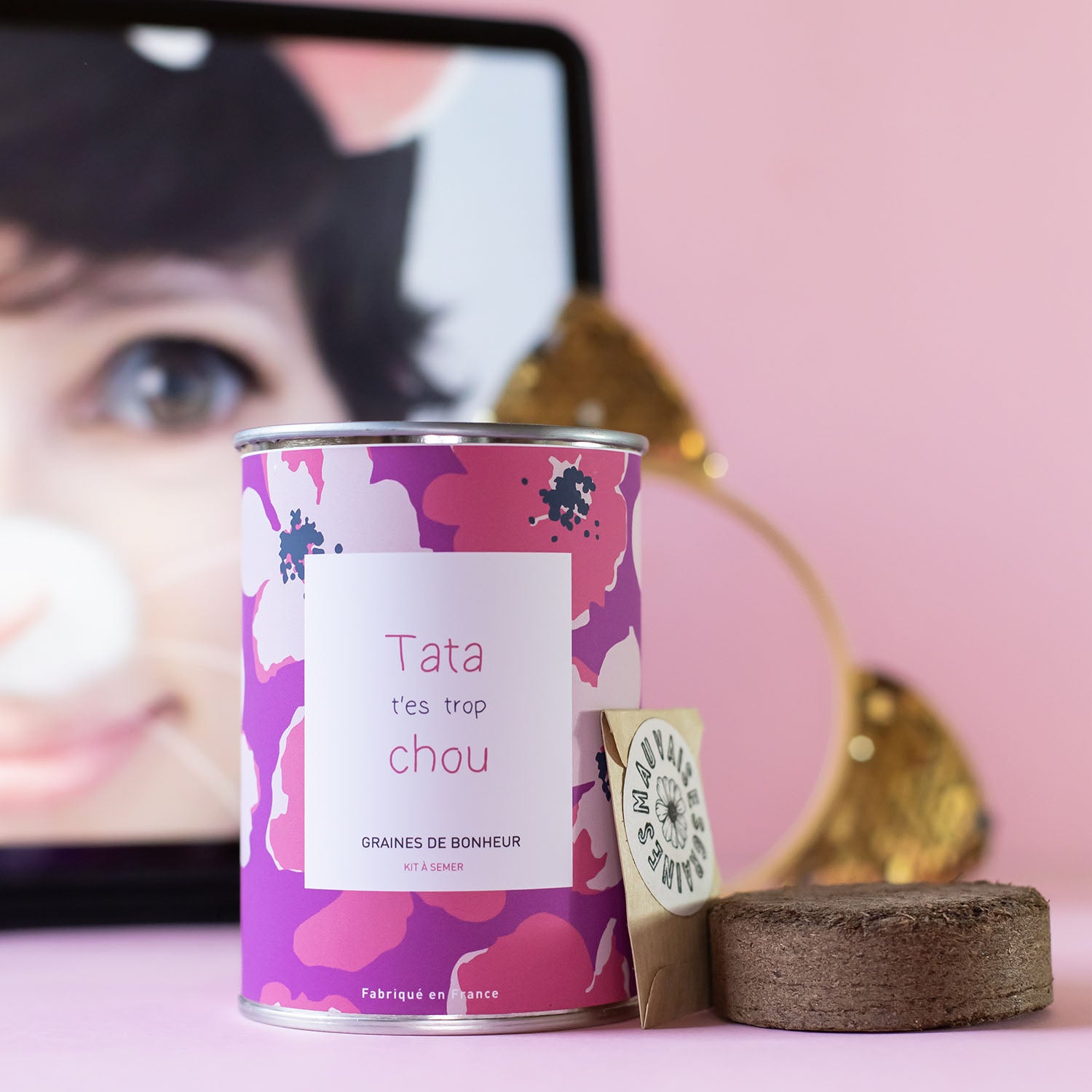 Kit à semer "Tata t'es trop chou" fabriqué en France