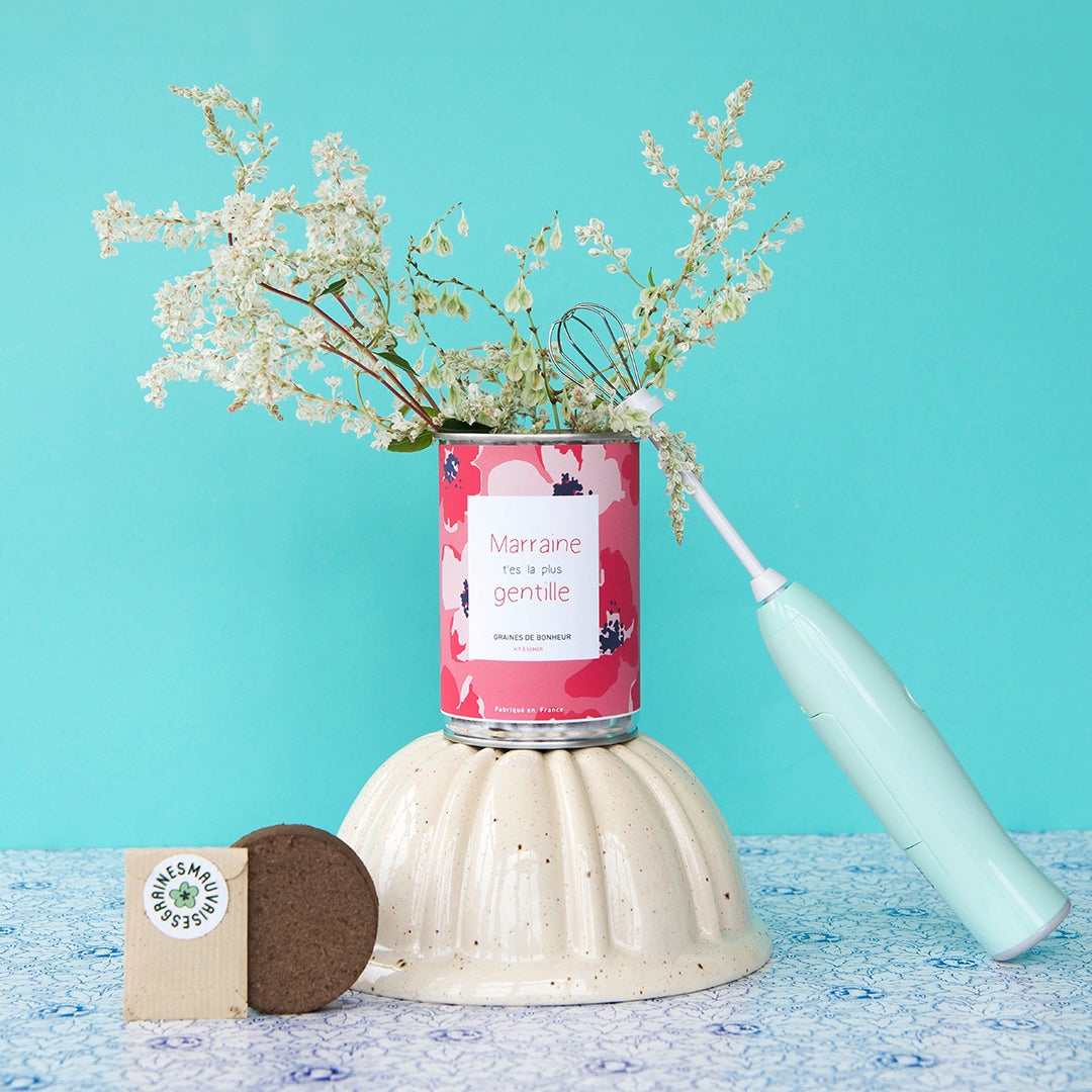 Kit à semer famille Mauvaises Graines, cadeau original et fabriqué en France pour maman, papa, frangin ou frangine.