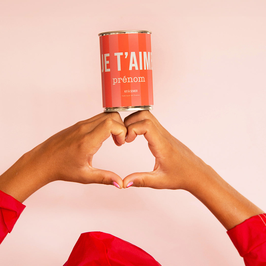 Kit à semer personnalisable "Je T'aime"