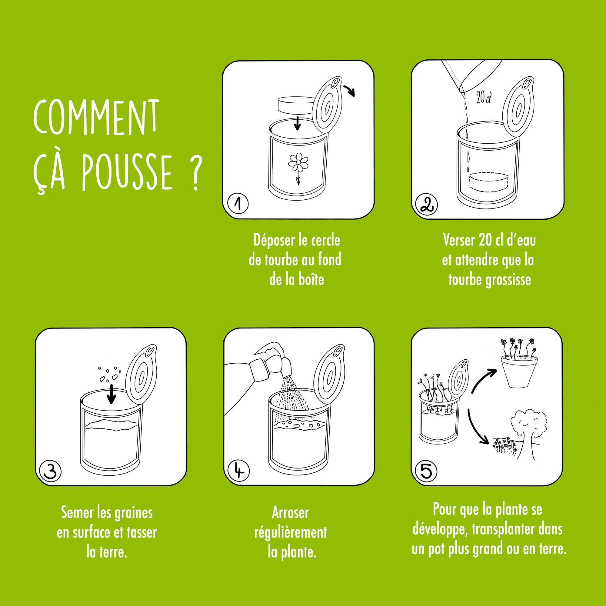 Kit à semer "Me laisse pas Crever" fabriqué en France