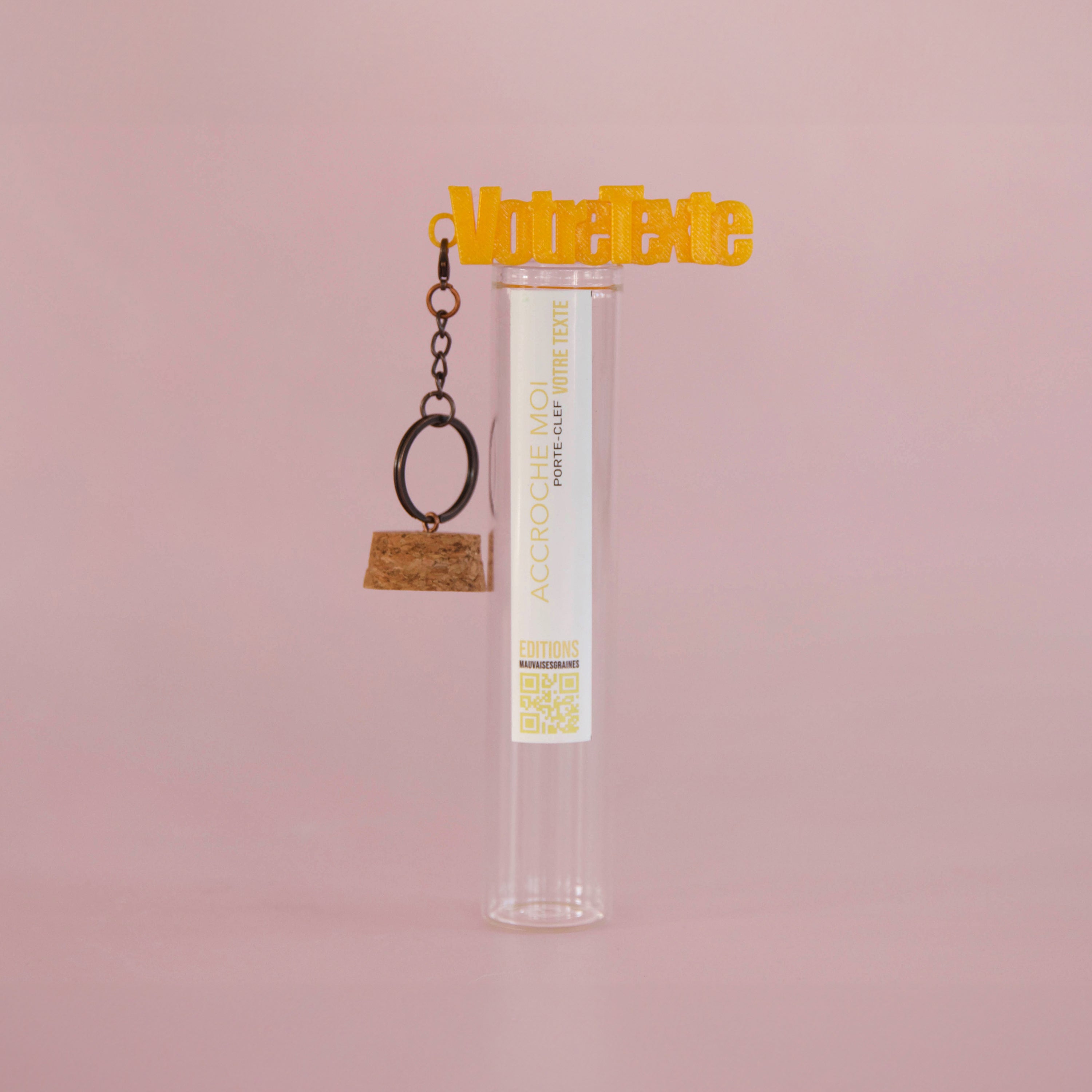 porte-clés à message personnalisable