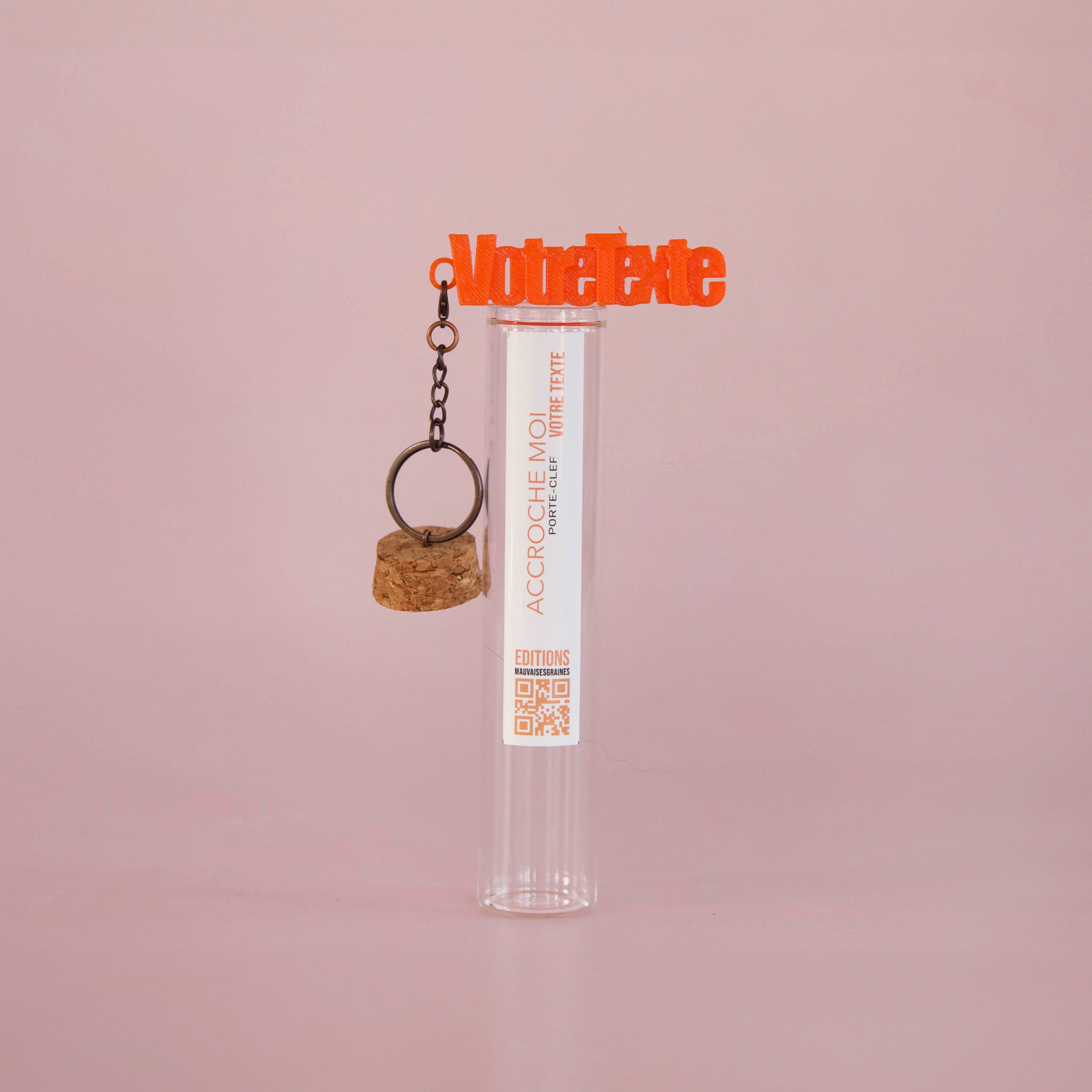 porte-clés à message personnalisable