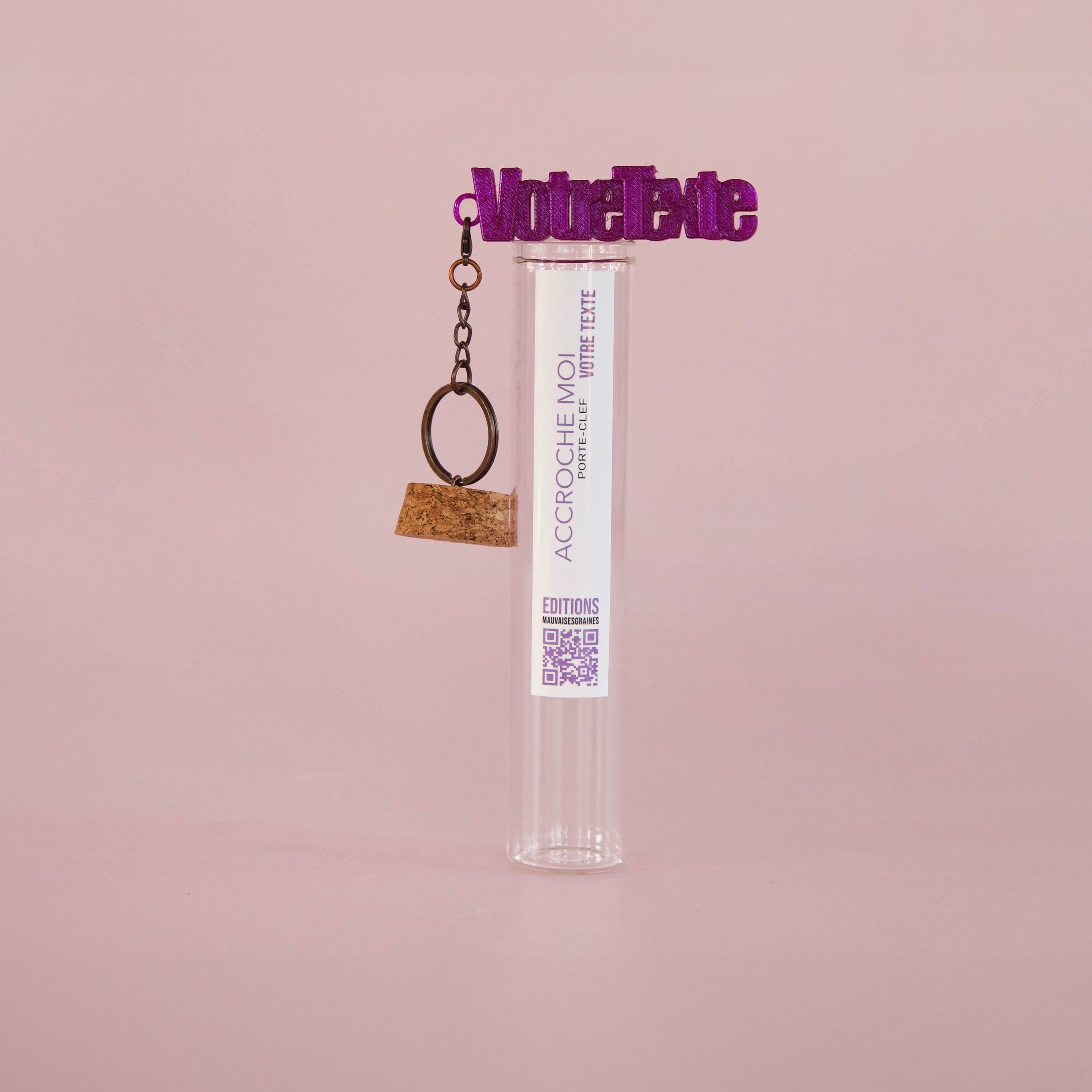 porte-clés à message personnalisable