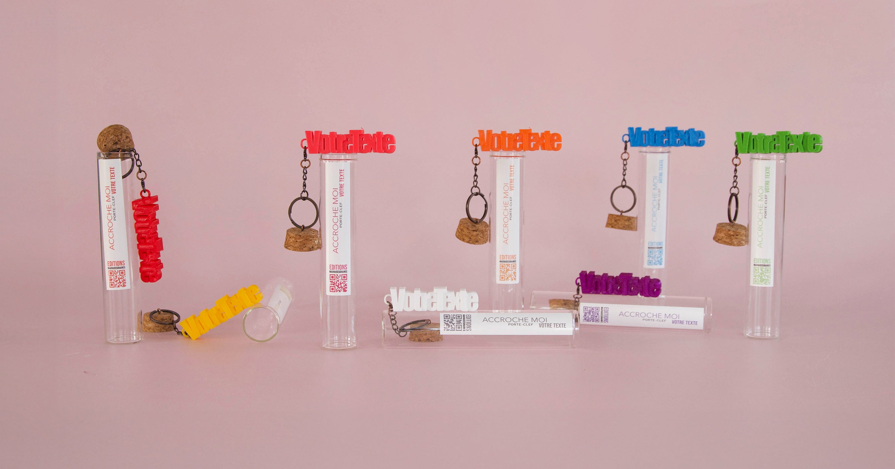 porte-clés à message personnalisable