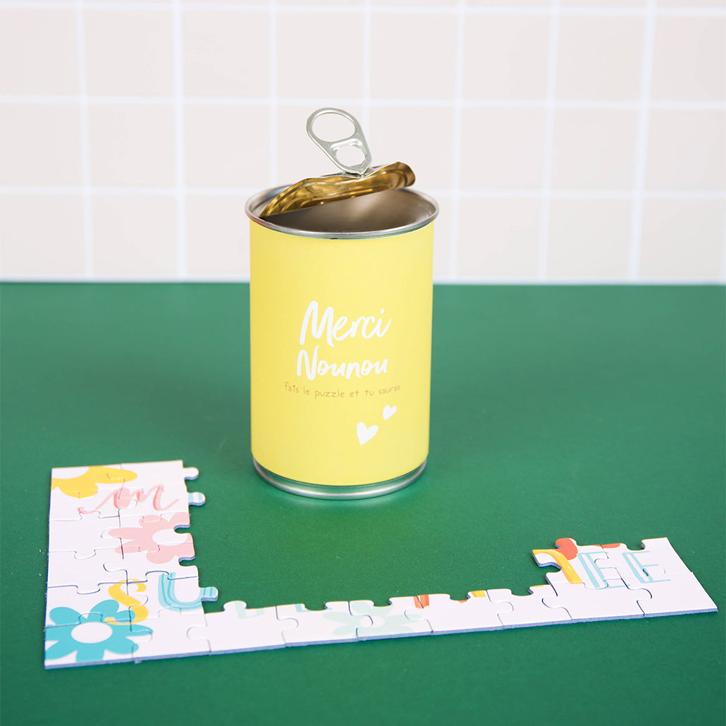 Puzzle à message "Nounou j't'adore"