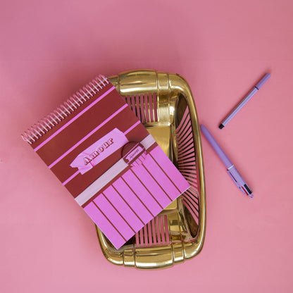 Carnet "AMOUR" -A5-Badge inclus MauvaisesGraines