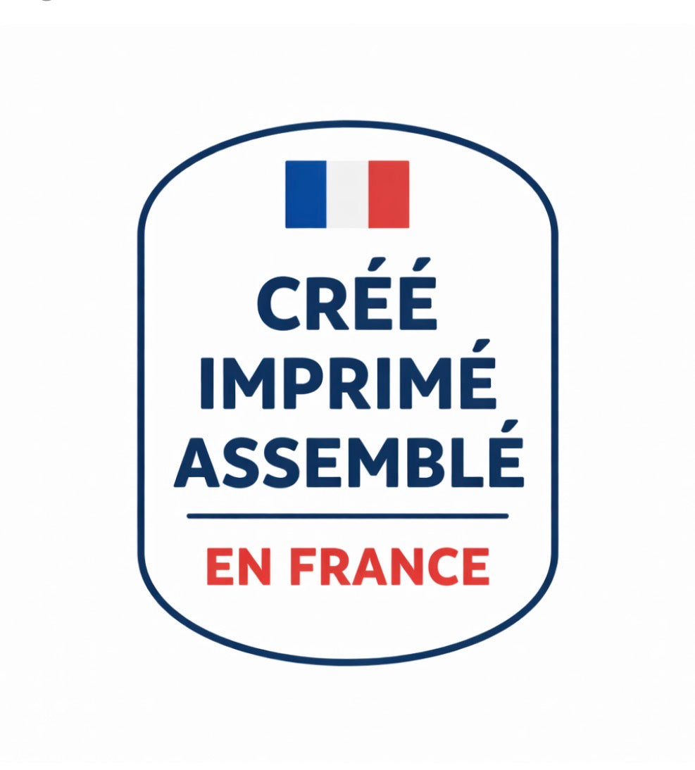 Créé, imprimé et assemblé en France, en petites séries.