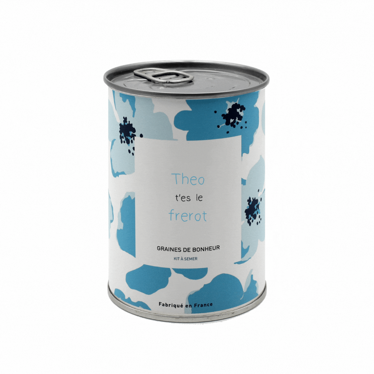 Kit à semer personnalisé Mauvaises Graines en boîte de conserve avec message au choix