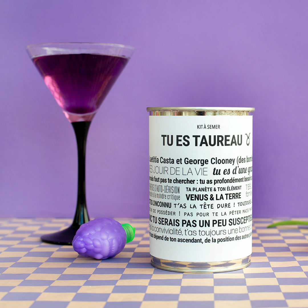 Kit à semer Taureau Mauvaises Graines, idée cadeau astrologique en collaboration avec Tout est Dit
