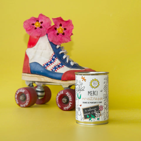 Kit à semer « Merci Maîtresse à colorier »