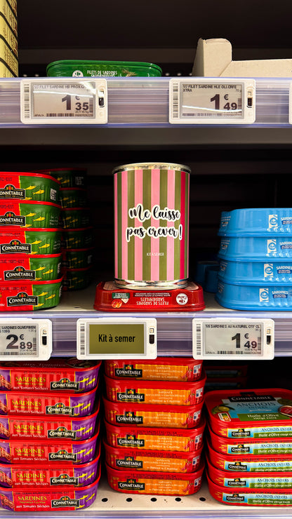 Kit à semer "Me laisse pas Crever" fabriqué en France