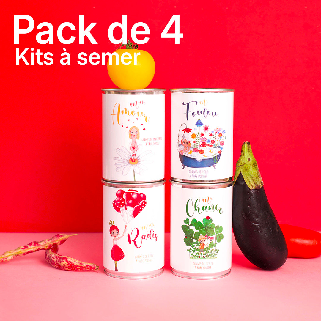 Pack de 4 kits à semer "Enfant"