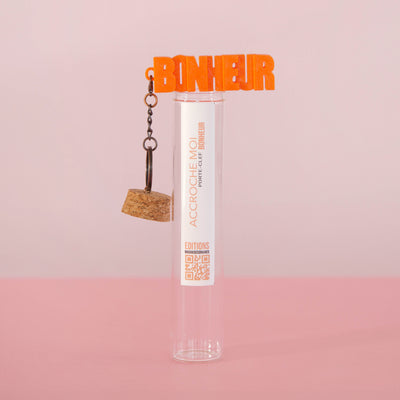 Porte-clés à message – BONHEUR