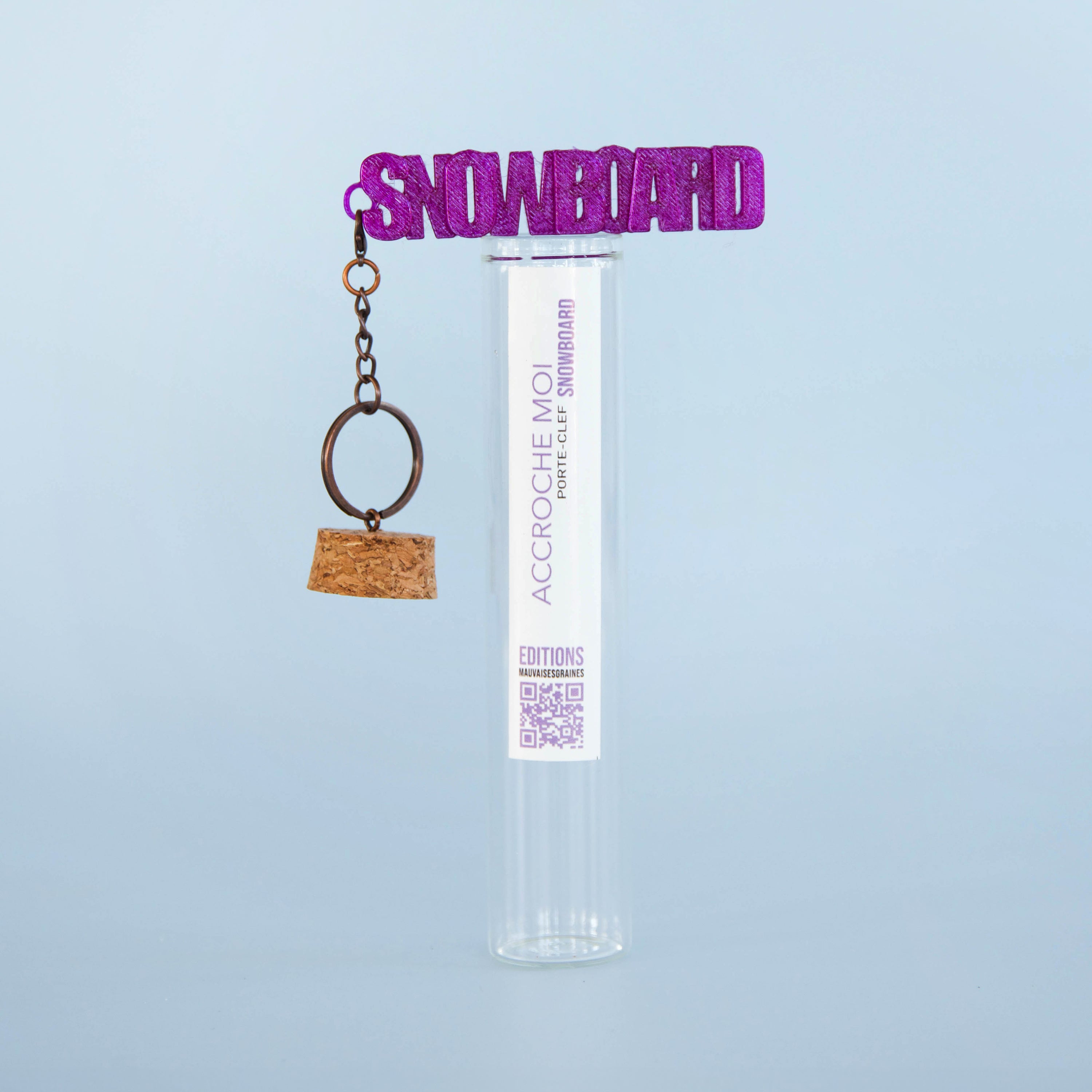 Porte-clés à message – Snowboard