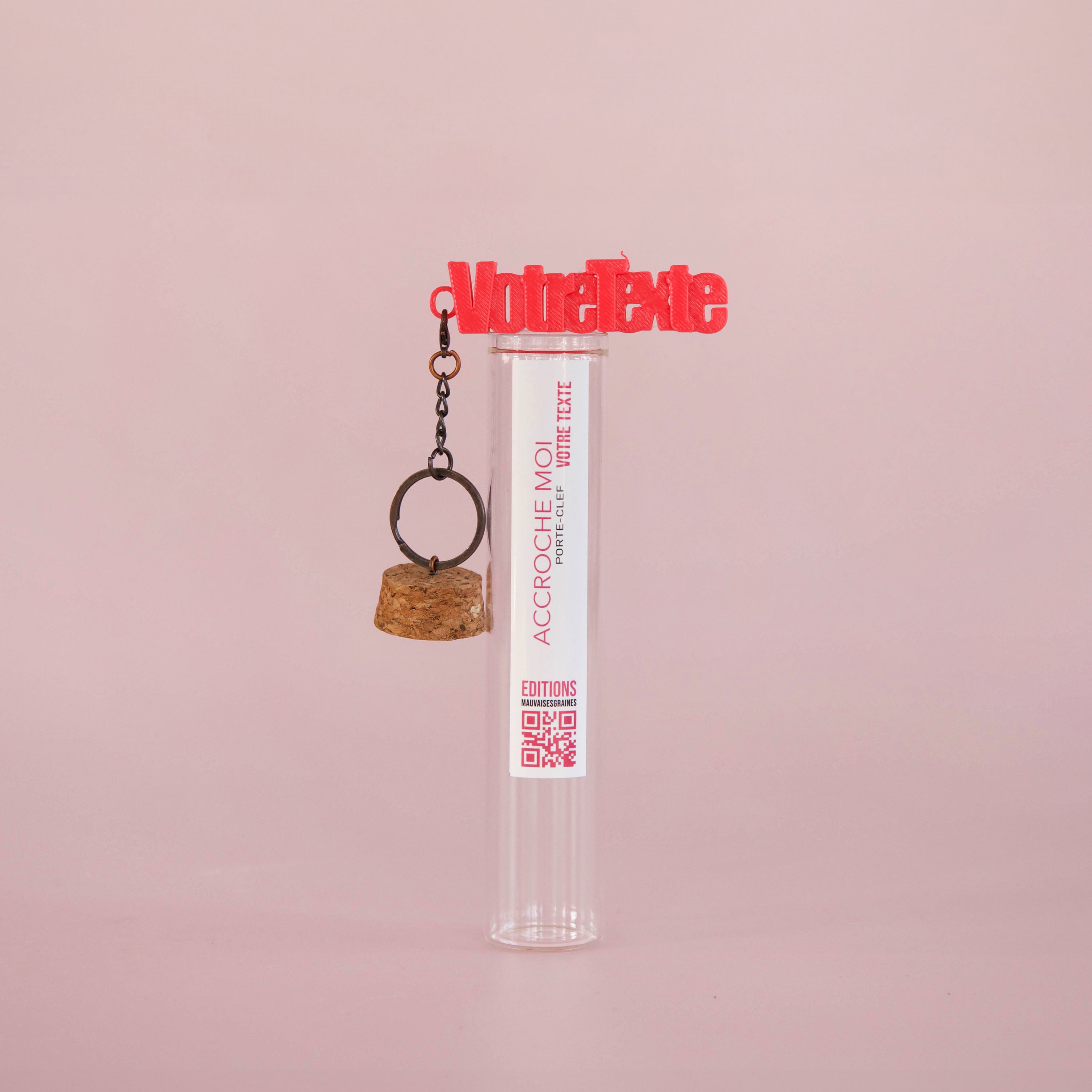 porte-clés à message personnalisable