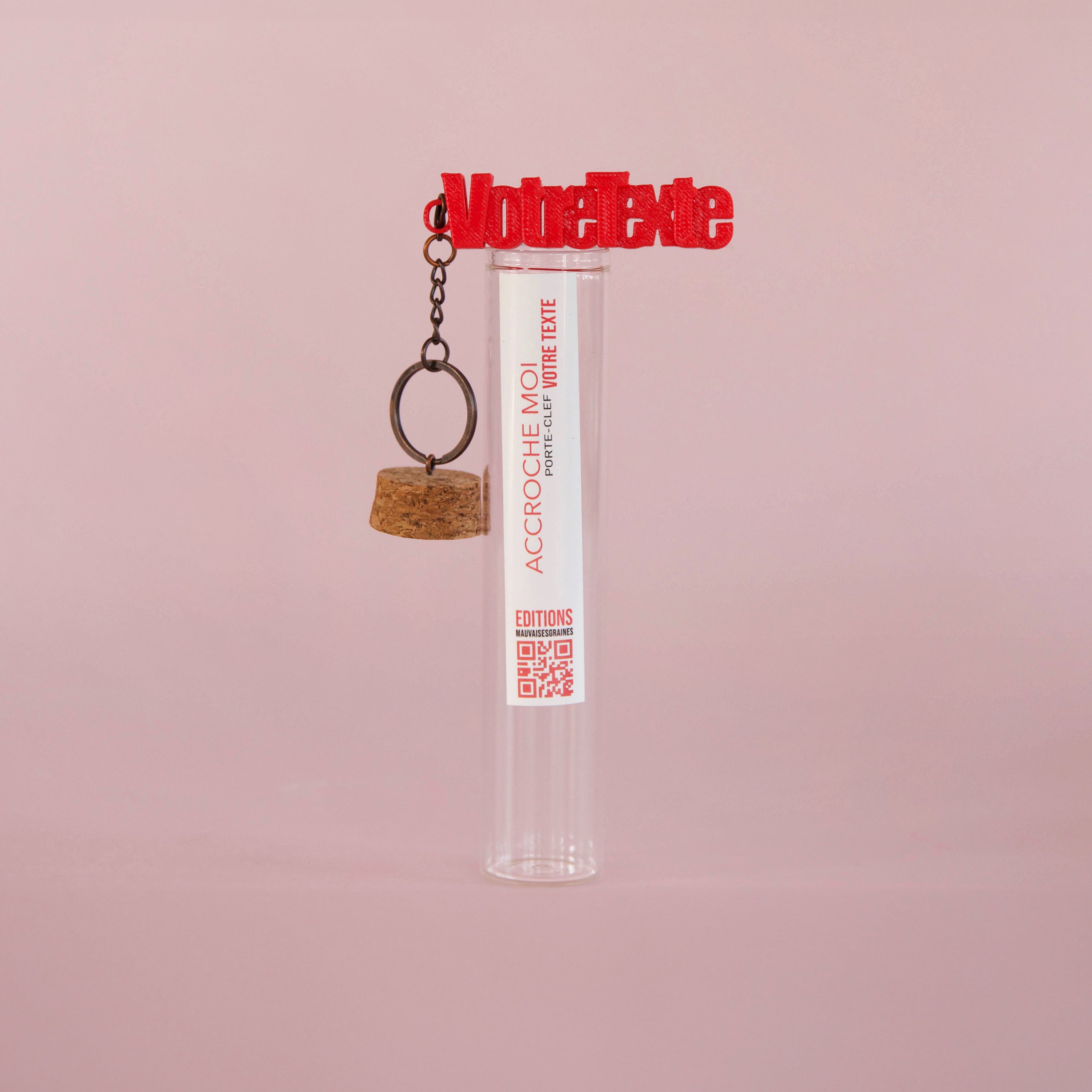 porte-clés à message personnalisable