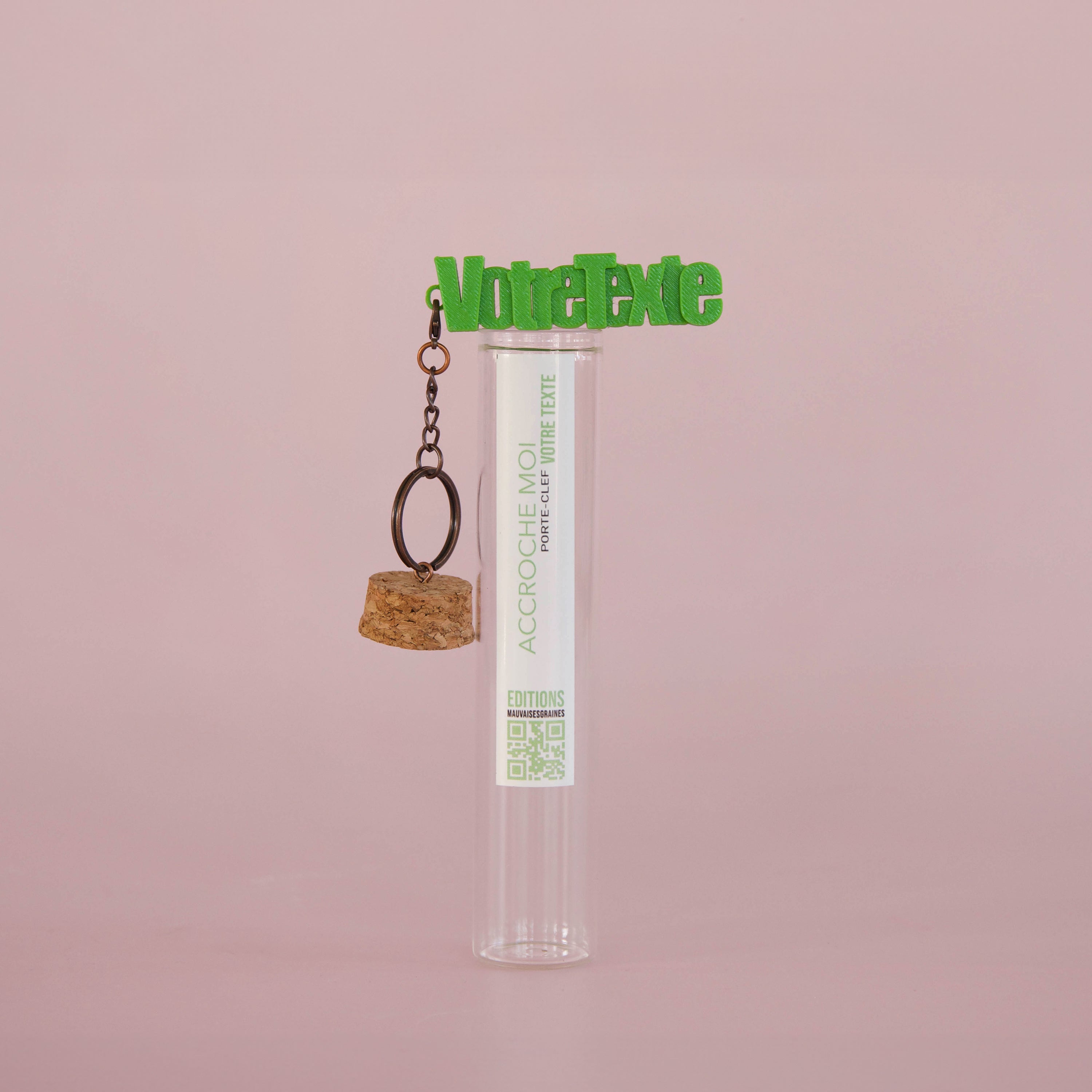 porte-clés à message personnalisable