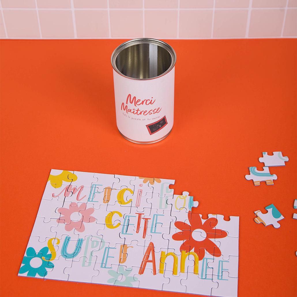 Puzzle à message "Merci Maîtresse"